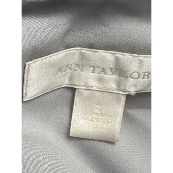 Ann Taylor Size 2 Coin Grey Polka Dot Tulle Strapless Sweetheart Dress Feminine - Picture 13 of 15